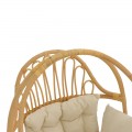 Κρεμαστή Κούνια Jorg Pakoworld Φυσικό Rattan-Κρεμ Μαξιλάρι 80X59X105Εκ