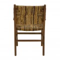 Πολυθρόνα Refane Pakoworld Φυσικό Teak Ξύλο-Ψάθα 55X60X85Εκ