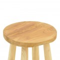 Σκαμπό Μπαρ Nusiwo Pakoworld Teak Ξύλο Σε Φυσική Απόχρωση Φ35X70Εκ