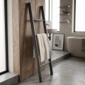 Σκάλα Morjeve Pakoworld Μαύρο Teak Ξύλο 45X6X150Εκ