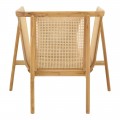 Πολυθρόνα Jenta Pakoworld Teak Ξύλο Με Rattan Σε Φυσική Απόχρωση Και Μπεζ Μαξιλάρι 72X67X92Εκ