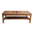 Τραπέζι Σαλονιού Louf Pakoworld Καρυδί Teak Ξύλο 120X70X40Εκ