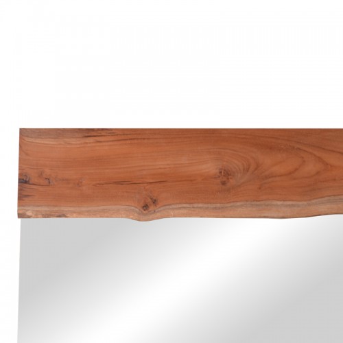 Καθρέπτης Riverine Pakoworld Teak Ξύλο Σε Φυσική Απόχρωση 120X80X4Εκ