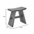 Σκαμπό Shogun Pakoworld Teak Ξύλο Σε Φυσική Απόχρωση 46X28X46Εκ