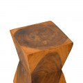 Σκαμπό Clepsydra Pakoworld Suar Ξύλο Σε Φυσική Απόχρωση 31X31X45Εκ