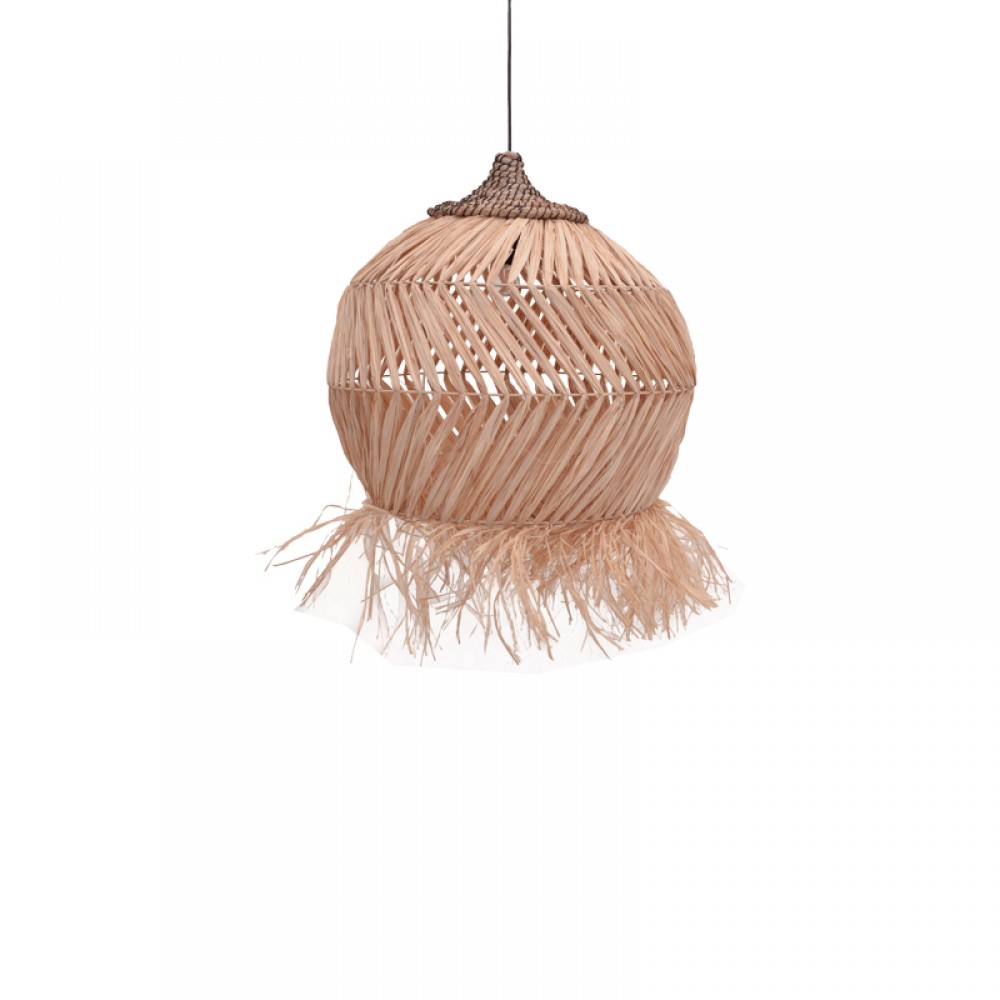 Φωτιστικό Οροφής Koronse Inart Sisal Σε Φυσικό Χρώμα Φ55X68Εκ