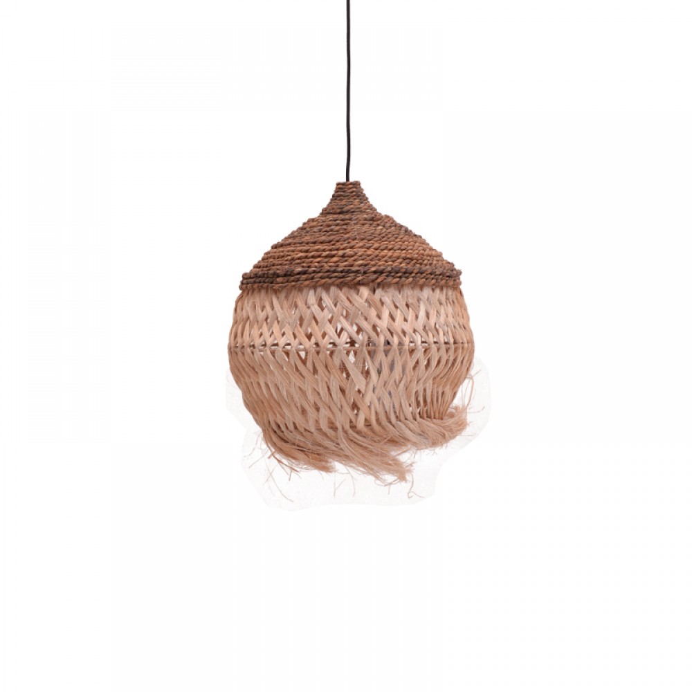 Φωτιστικό Οροφής Fiorine Inart Abaca Σε Φυσικό Χρώμα Φ35X45Εκ