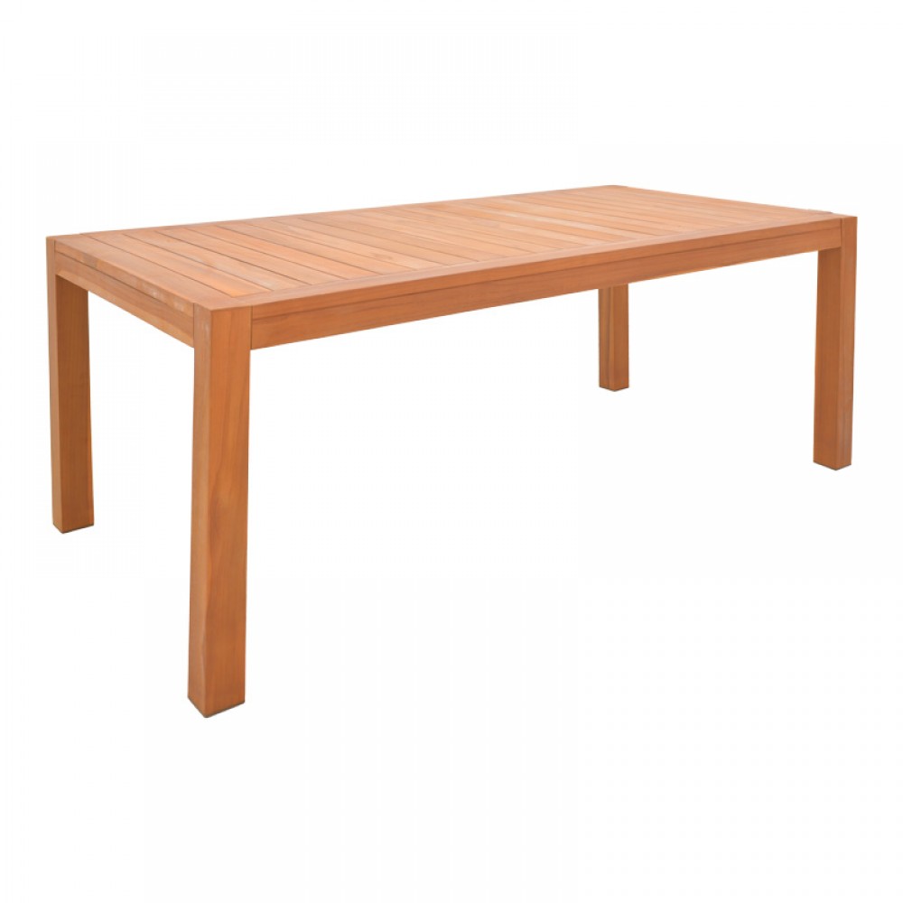 Τραπέζι Vocaly Pakoworld Teak Ξύλο Σε Φυσική Απόχρωση 200X100X75Εκ