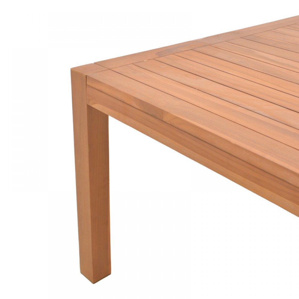 Τραπέζι Vocaly Pakoworld Teak Ξύλο Σε Φυσική Απόχρωση 200X100X75Εκ