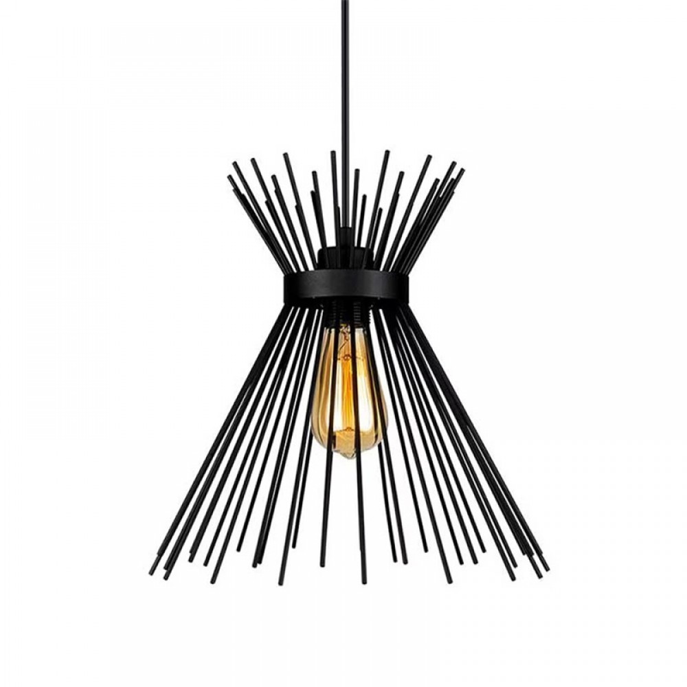 Φωτιστικό Οροφής Candle I Pakoworld E27 Μέταλλο Μαύρο Φ25X30Εκ