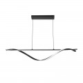 Φωτιστικό Οροφής Infinity Pakoworld Led Μέταλλο Μαύρο 120X12X150Εκ