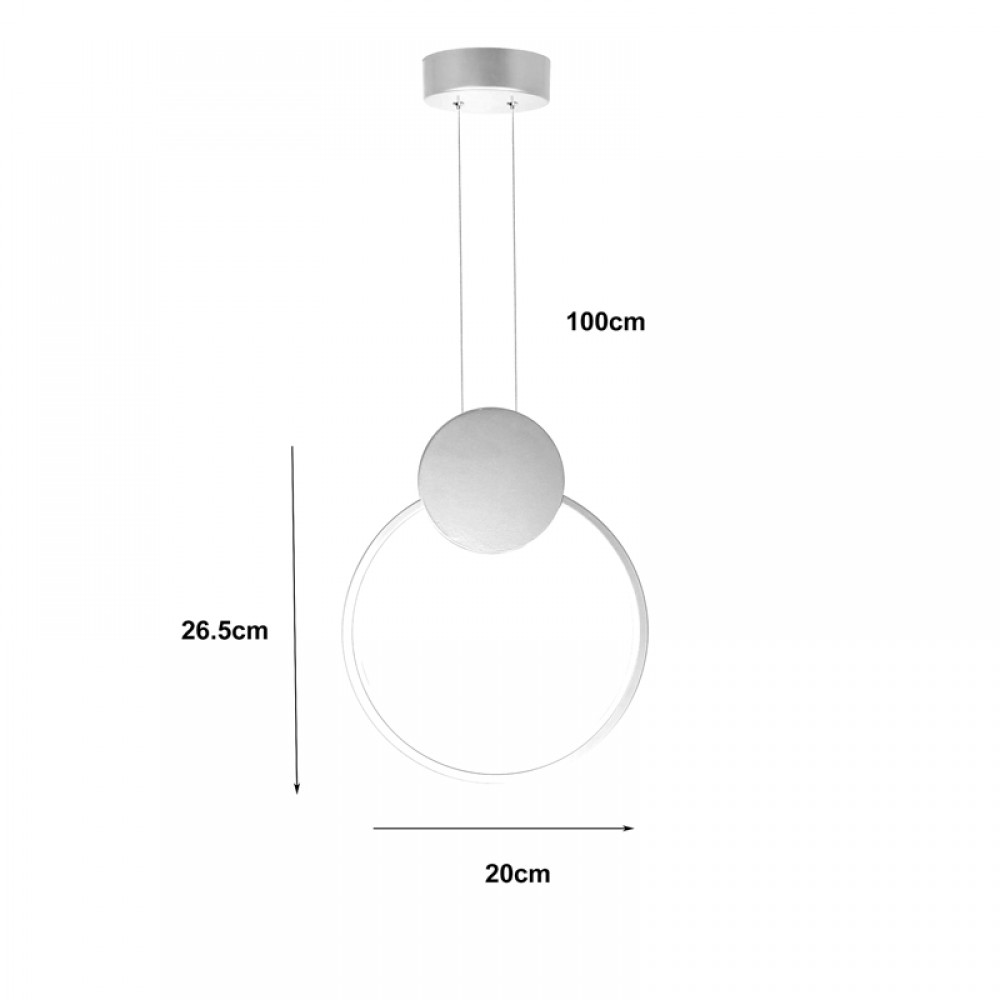 Φωτιστικό Οροφής Ganden Pakoworld Led Χρυσό Μεταλλικό Φ26,5X20Εκ