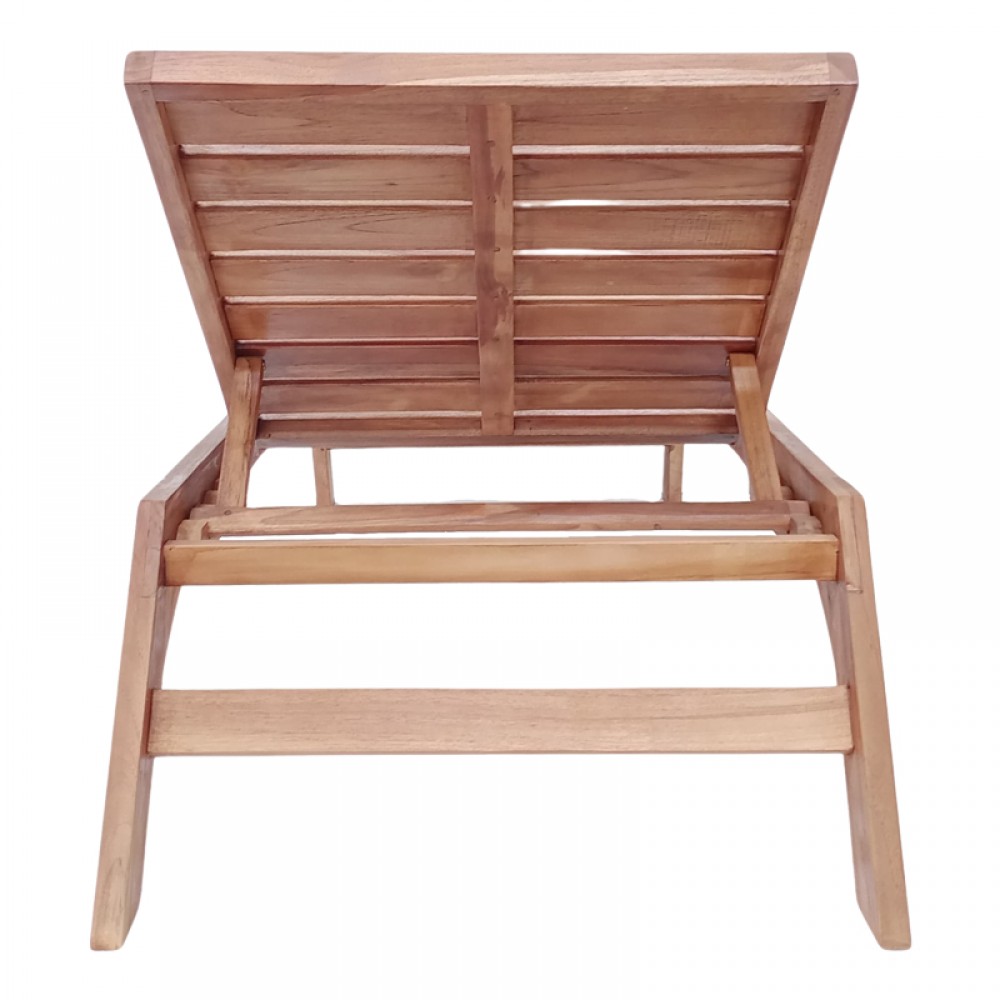 Ξαπλώστρα Melop Pakoworld Teak Ξύλο Σε Φυσική Απόχρωση 200X70X35Εκ