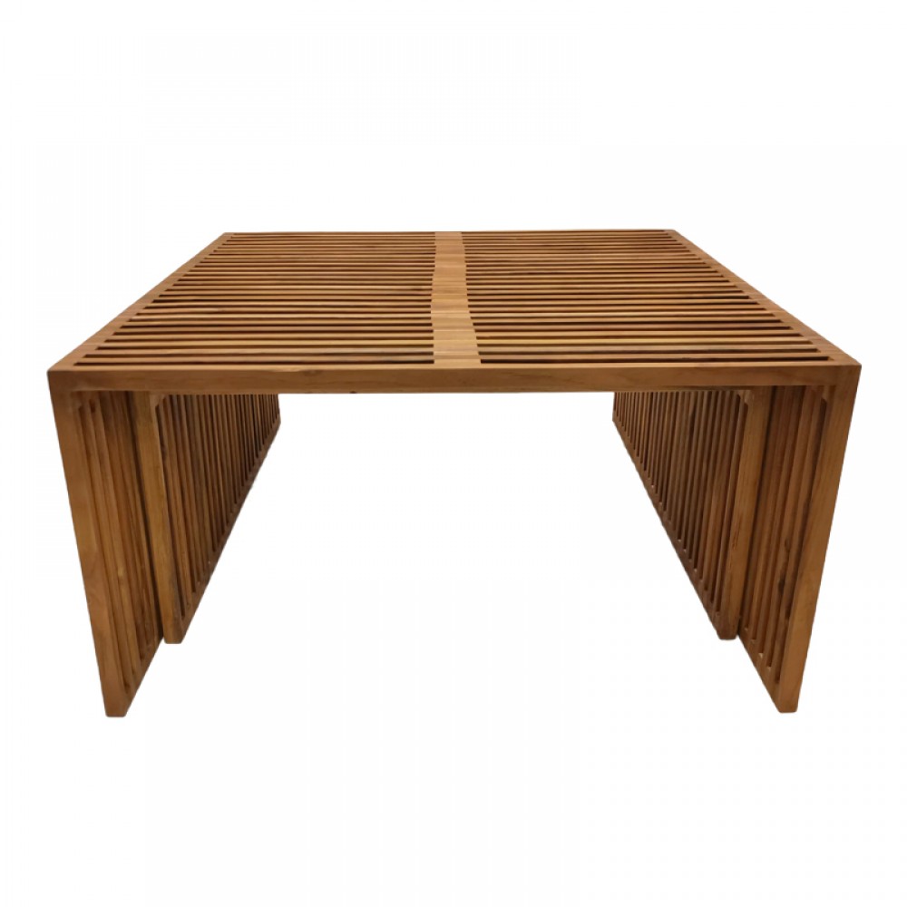 Τραπέζι Tinnie I Pakoworld Σετ 2Τεμ Teak Ξύλο Σε Φυσική Απόχρωση