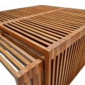 Τραπέζι Tinnie I Pakoworld Σετ 2Τεμ Teak Ξύλο Σε Φυσική Απόχρωση