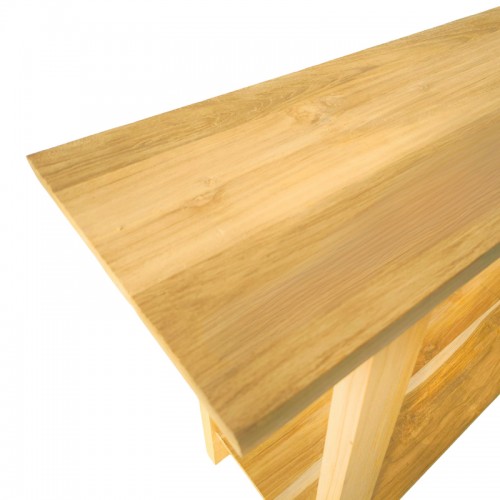 Κονσόλα Decoza Pakoworld Teak Ξύλο Σε Φυσική Απόχρωση 140X40X80Εκ