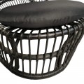 Πολυθρόνα Tromso Paakoworld Pe Rattan Σε Μαύρη Απόχρωση Με Μαύρο Μαξιλάρι 80X85X98Εκ