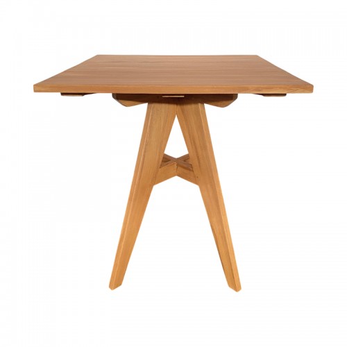 Τραπέζι Cadrada Pakoworld Teak Ξύλο Σε Φυσική Απόχρωση 70X70X76Εκ