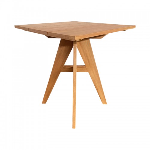 Τραπέζι Cadrada Pakoworld Teak Ξύλο Σε Φυσική Απόχρωση 70X70X76Εκ