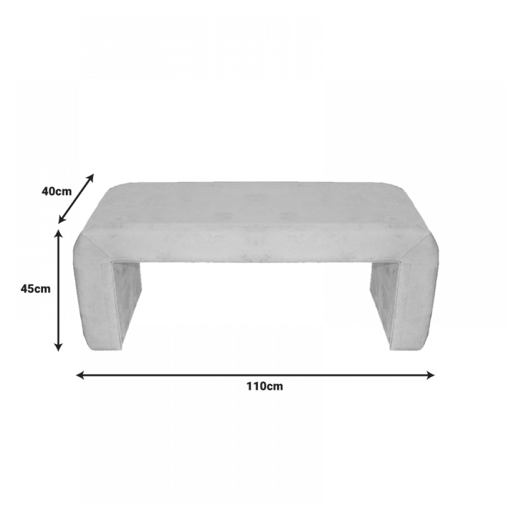 Σκαμπό Gagga Inart Βελούδο Σε Πράσινη Απόχρωση 110X40X45Εκ