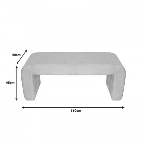 Σκαμπό Gagga Inart Βελούδο Σε Πράσινη Απόχρωση 110X40X45Εκ