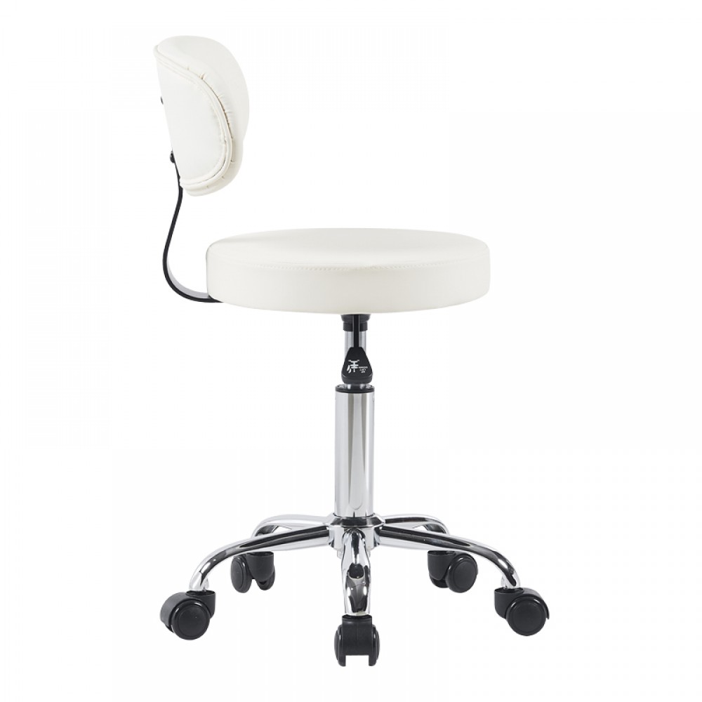 Καρέκλα Γραφείου Τροχήλατη Mafeshi Pakoworld Pu Σε Λευκή Απόχρωση 45X44X70-82Εκ