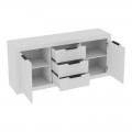 Μπουφές Doha Pakoworld Σε Λευκή Απόχρωση 180X45X80.5Εκ