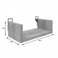 Ραφιέρα Τοίχου Derva Pakoworld Σε Cement Γκρι Απόχρωση 30X15X10Cm