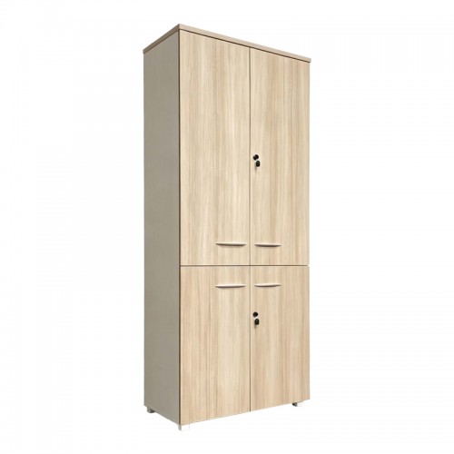 Ντουλάπα Γραφείου Stark Pakoworld Σε Oak-Μπεζ 80X40X200Εκ