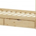 Παιδικό Κρεβάτι Mellin Τ. Montessori Με 2 Συρτάρια Pakoworld Ξύλο Πεύκου Σε Φυσική Απόχρωση 90X190Εκ