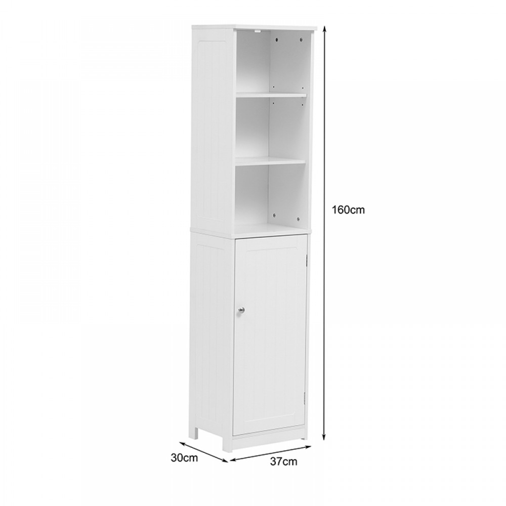 Ντουλάπι-Στήλη Desilia Pakoworld Mdf Λευκό 37X30X160Εκ