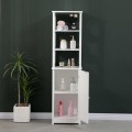 Ντουλάπι-Στήλη Larben Pakoworld Mdf Λευκό 40X33X150Εκ