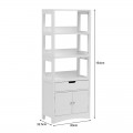 Ντουλάπι-Στήλη Sejo Pakoworld Mdf Λευκό 60X32.5X154Εκ