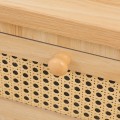Συρταριέρα Scandy Pakoworld Ξύλο Πεύκου-Rattan Σε Φυσική Απόχρωση 34.5X26X78.5Εκ