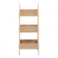 Ραφιέρα Επιδαπέδια 3Όροφη Scandy Pakoworld Mdf-Rattan Σε Φυσική Απόχρωση 44X37X110Εκ