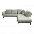 Γωνιακός Καναπές Belanza Pakoworld Αριστερή Γωνία Με Γκρι Μπεζ Ύφασμα 265X213X90Εκ