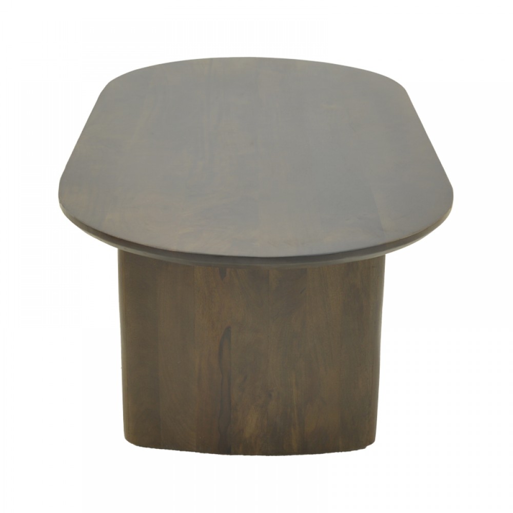 Τραπέζι Σαλονιού Flute Pakoworld Wenge Μασίφ Ξύλο Μάνγκο 130X65X40Εκ