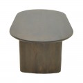 Τραπέζι Σαλονιού Flute Pakoworld Wenge Μασίφ Ξύλο Μάνγκο 130X65X40Εκ