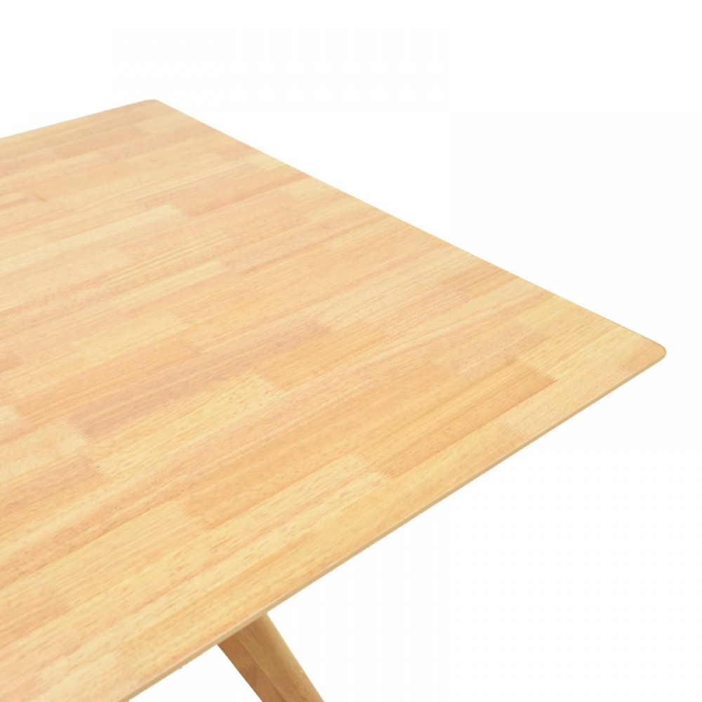 Τραπέζι Raffles Pakoworld Rubberwood Με Mdf Σε Φυσική Απόχρωση 150X90X76Εκ