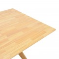 Τραπέζι Raffles Pakoworld Rubberwood Με Mdf Σε Φυσική Απόχρωση 150X90X76Εκ