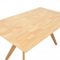 Τραπεζαρία Raffles Pakoworld Σετ 7Τεμ Rubberwood Με Pe Rattanσε Φυσική Απόχρωση 150X90X76Εκ
