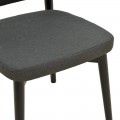 Καρέκλα Siena Pakoworld Ανθρακί Ύφασμα Και Rubberwood 48X50X81Εκ