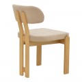 Καρέκλα Genoa Pakoworld Sonoma Rubberwood Και Μπεζ Ύφασμα 50X43X82Εκ