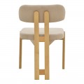 Καρέκλα Genoa Pakoworld Sonoma Rubberwood Και Μπεζ Ύφασμα 50X43X82Εκ