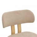 Καρέκλα Genoa Pakoworld Sonoma Rubberwood Και Μπεζ Ύφασμα 50X43X82Εκ