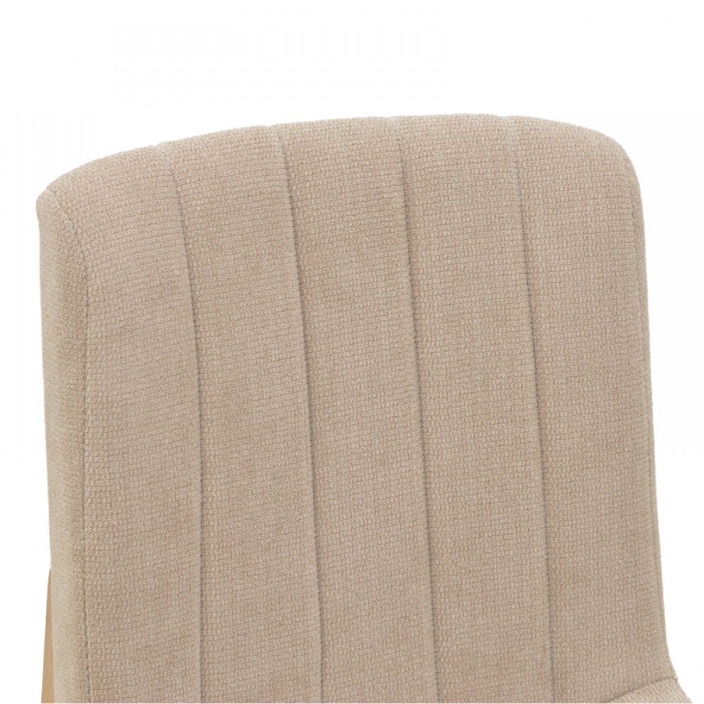 Σκαμπό Μπαρ Dalby Pakoworld Sonoma Rubberwood Και Μπεζ Ύφασμα 50X45X102,5Εκ