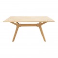 Τραπεζαρία Raffles Pakoworld Σετ 5Τεμ Rubberwood Με Pe Rattanσε Φυσική Απόχρωση 150X90X76Εκ