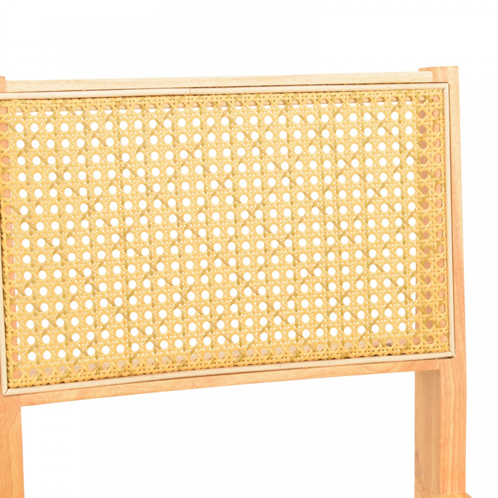 Καρέκλα Winslow Pakoworld Rubberwood-Rattan Σε Φυσική Απόχρωση 46X58X80Εκ