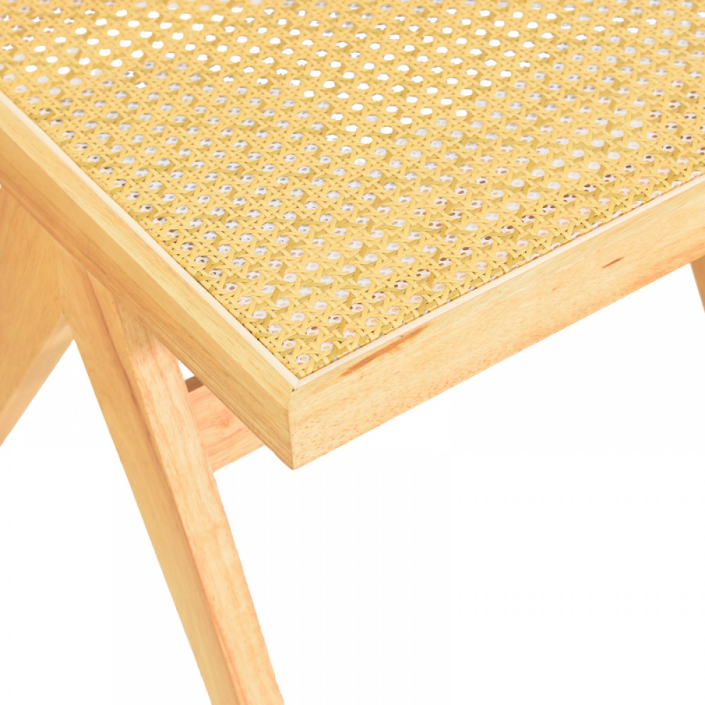 Καρέκλα Winslow Pakoworld Rubberwood-Rattan Σε Φυσική Απόχρωση 46X58X80Εκ