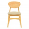 Καρέκλα Cardith Pakoworld Rubberwood-Plywood Σε Φυσική Απόχρωση-Pu Μπεζ 48X51X78Εκ